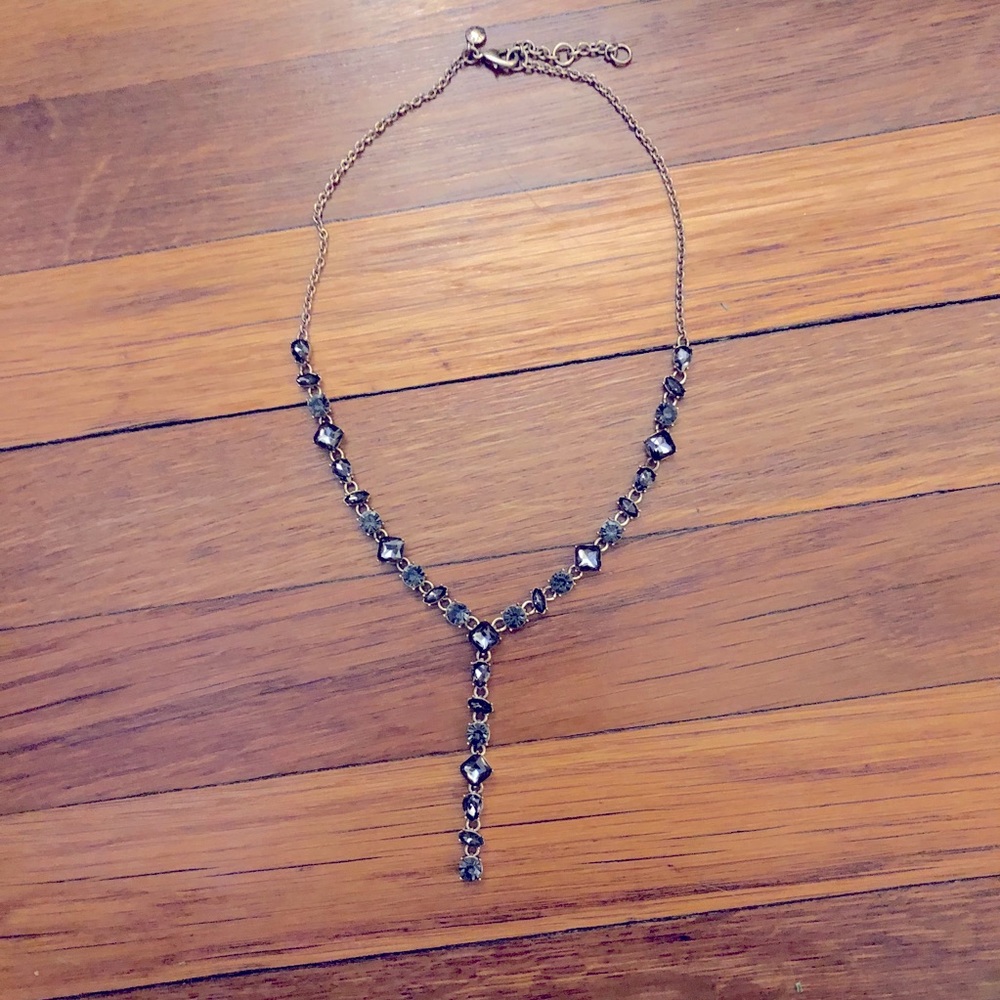 J. Crew Factory - Gray/Purple Drop Necklace - NWOT